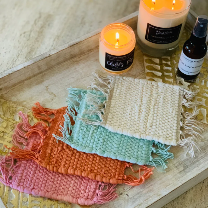 Boho Mini Rug Coasters – The Good Candle